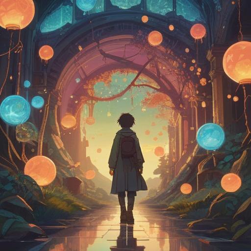 A serene and ethereal scene depicting a person in a dreamlike state, surrounded by soft, glowing orbs representing spiritual signs, gentle whispers of deceased loved ones, a calm and peaceful atmosphere, hints of clouds and stars in the background, a comforting presence, vibrant yet soothing colors, 4k