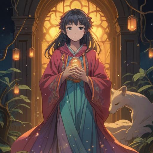 A serene and contemplative scene, a figure wearing the clothes of a departed loved one, surrounded by ethereal light, soft glowing orbs floating gently, a tranquil landscape with a gentle breeze, symbolic representation of connection and remembrance, warm colors, emotional depth, 4k