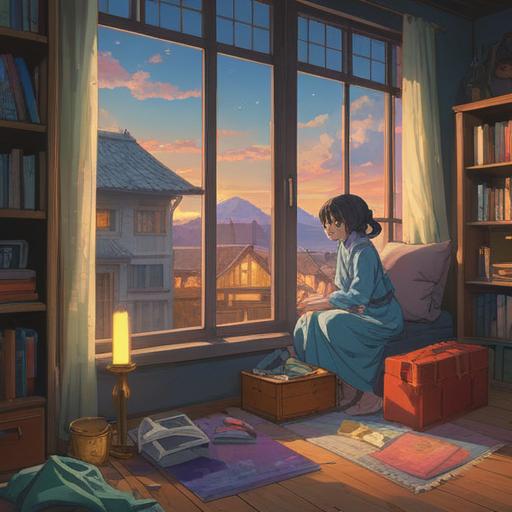 A serene illustration depicting a person gently handling the belongings of a deceased loved one, soft light filtering through a window, subtle spiritual symbols in the background, warm and comforting color palette, conveying a sense of respect and remembrance, ethereal presence, peaceful atmosphere, detailed textures, 4k