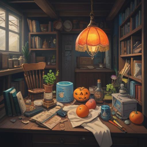 A thought-provoking still life composition, personal belongings of a deceased individual, emotional connection to memories, items revealing stories of the past, subtle symbolism, warm lighting, contrasting shadows, intimate atmosphere, reflective mood, high-definition detail