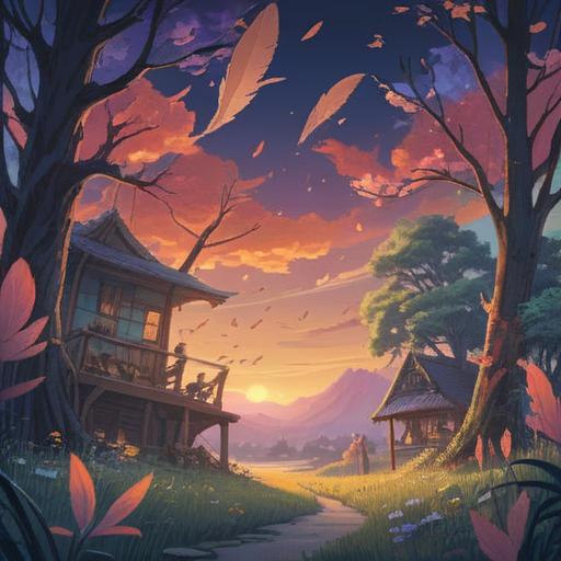 A serene and ethereal scene, a soft glow illuminating a peaceful landscape, messages floating gently on the wind, symbolic elements like feathers and glowing orbs, a sense of connection between the living and the spiritual realm, tranquil colors, deep blues and soft whites, a guardian spirit observing from a distance, 4k