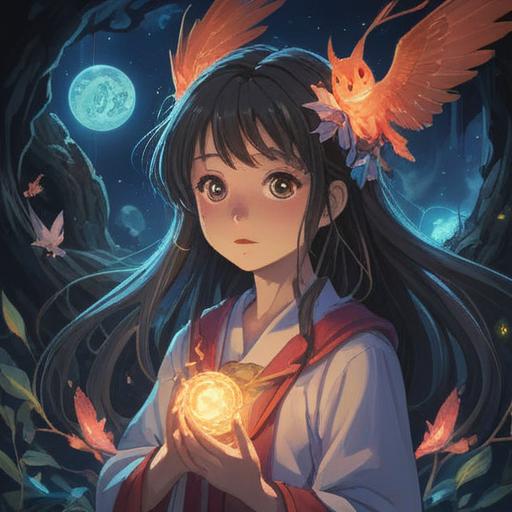 A mystical and spiritual illustration depicting signs to be aware of during difficult times with a mother, ethereal symbols, soft glow, emotional tension, contrasting colors, serene yet intense atmosphere, visual metaphors for communication barriers, peaceful nature setting, mother-daughter relationship, 4k