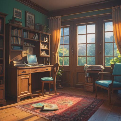 A serene and calming scene of a tidy, organized room, soft sunlight streaming through a window, symbolizing clarity and peace, items neatly arranged, a subtle glow highlighting harmonious energy flow, gentle colors and soothing atmosphere, suggesting spiritual transformation and positive signs, 4k