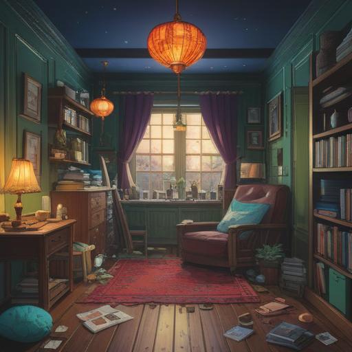 A serene illustration depicting the spiritual meaning of the desire to declutter, radiant light shimmering through a peaceful room, objects gently floating away symbolizing release, a feeling of tranquility and clarity, harmonious colors and soft textures, ethereal presence representing inner peace, surrounded by nature's beauty, 4k