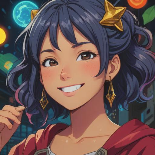 A confident woman showcasing her charming dimples, smiling brightly, natural beauty, emphasizing her unique features, radiant skin, engaging expression, soft lighting, elegant outfit, self-assured posture, inspirational vibe, vibrant background, 4k