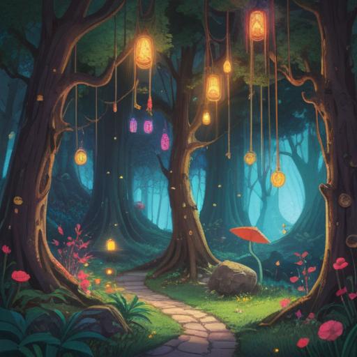 A magical charm bringing transformation, vibrant colors, whimsical design, surrounded by glowing symbols of luck, an enchanted forest setting, a character holding the charm with a hopeful expression, intricate details, dreamlike atmosphere, 4k