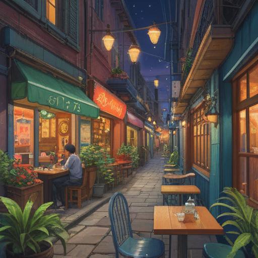 A bright and inspiring scene capturing everyday ideas for attracting luck, a bustling café filled with people sharing positive thoughts, vibrant plants and crystals on tables, warm sunlight streaming through windows, cheerful expressions on faces, suggestions written on sticky notes, inviting and uplifting atmosphere, 4k