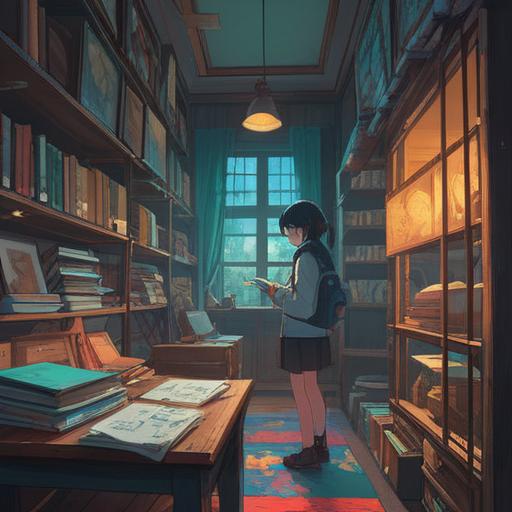 A conceptual representation of summarization, diverse documents and notes neatly arranged, a person thoughtfully analyzing information, a digital interface displaying key points and visuals, an organized workspace with a laptop and stationery, a sense of clarity and focus, vibrant colors and engaging composition, 4k