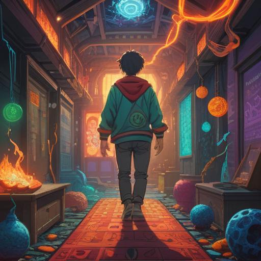 A strange man approaching, mysterious aura, spiritual symbols around him, positive energy radiating, enchanting atmosphere, vibrant colors, surreal elements, interaction between the man and a curious observer, ethereal glow, nature setting, symbolic representation of guidance and intuition, 4k