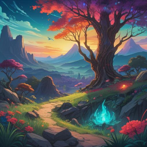 A mystical landscape depicting strange sensations as spiritual good signs, vibrant colors, ethereal lighting, abstract forms representing energy, serene atmosphere with floating symbols, glowing orbs, and gentle waves of light, enchanting details, 4k
