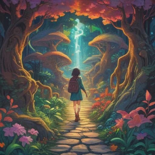 A powerful and uplifting illustration depicting the journey of overcoming separation, vibrant colors, a pathway symbolizing growth and resilience, characters supporting each other, gentle sunlight breaking through clouds, lush greenery on either side, inspiring atmosphere, detailed expressions of hope, 4k