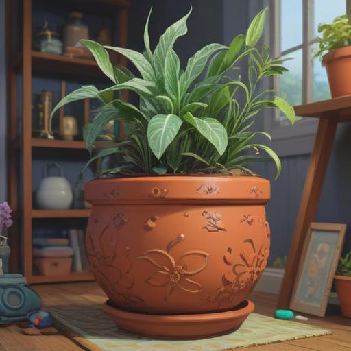 A serene and uplifting scene, featuring a collection of lucky items that bring clarity and positivity, such as a small potted plant symbolizing growth, a crystal for clear energy, a notebook for reflection, and a calming tea set, arranged on a cozy table, warm sunlight streaming through the window, inviting atmosphere, harmonious colors, 4k