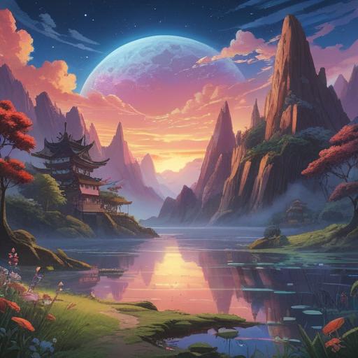 A serene smartphone wallpaper featuring ethereal landscapes, calming colors, spiritual symbols integrated into the design, a sense of tranquility and mindfulness, celestial elements like stars and clouds, harmonious balance, inviting peaceful energy, visually representing the essence of spiritual awakening, 4k