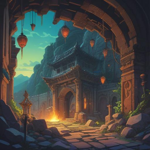 A mysterious scene depicting an ancient wall, objects falling dramatically, subtle ethereal glow around the items, symbols of spiritual warning emerging from the cracks of the wall, a sense of urgency and alertness in the atmosphere, the surrounding environment depicting an old, haunted room, 4k