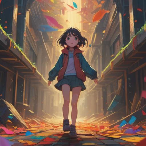 A captivating scene of a photograph falling to the ground, showcasing the moment of impact, vibrant colors, a soft blur effect to emphasize motion, scattered lucky numbers floating around, a sense of surprise and wonder, dynamic angles, sunlight filtering through, 4k