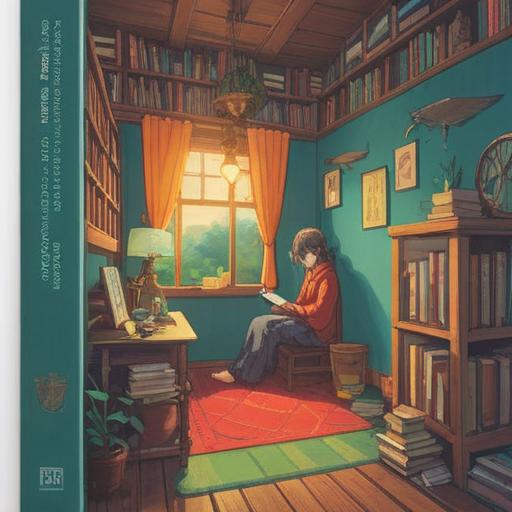 A serene illustration depicting daily habits that cultivate inner richness, a peaceful morning routine with meditation and journaling, a cozy reading nook filled with books, lush greenery symbolizing growth, warm sunlight streaming through a window, calming and harmonious atmosphere, tranquil color palette, inviting and reflective setting, 4k