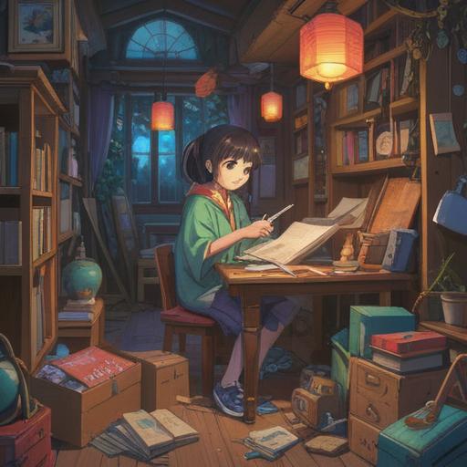 A serene and uplifting illustration, a person joyfully unboxing new belongings, surrounded by a soft glow, symbols of renewal and transformation, nature elements like blooming flowers and flowing water, an atmosphere of spiritual awakening, emphasis on the meaning of manifestation and personal growth, vibrant colors reflecting positivity, 4k