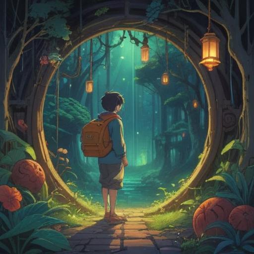 A serene and mystical scene depicting a person searching for a lost item, ethereal glow surrounding them, symbols of intuition and awareness in the background, nature elements like fluttering leaves and whispering winds, emotional expression of concern and realization, a tangible sense of spiritual guidance and awareness, 4k