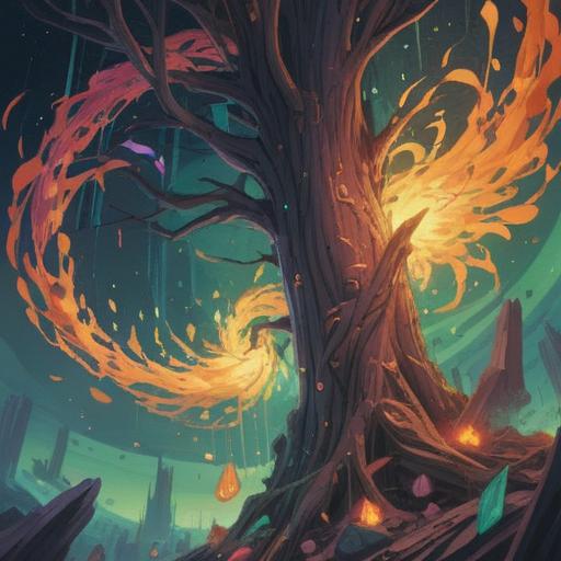 A spiritual interpretation of the phenomenon of objects falling and breaking, ethereal energy surrounding shattered pieces, symbolic representation of transformation and release, light beams illuminating the fragments, a serene and reflective atmosphere, harmonious colors blending together, abstract shapes emerging from the broken glass, 4k