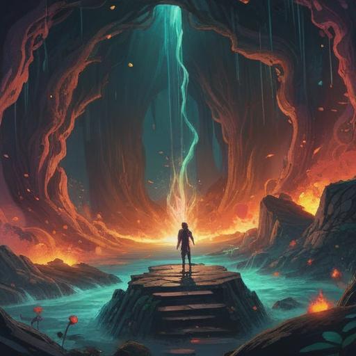 A symbolic representation of a broken object falling, radiating spiritual energy, ethereal glow, signs of good fortune, harmonious colors, serene atmosphere, interconnected elements, uplifting symbolism, 4k