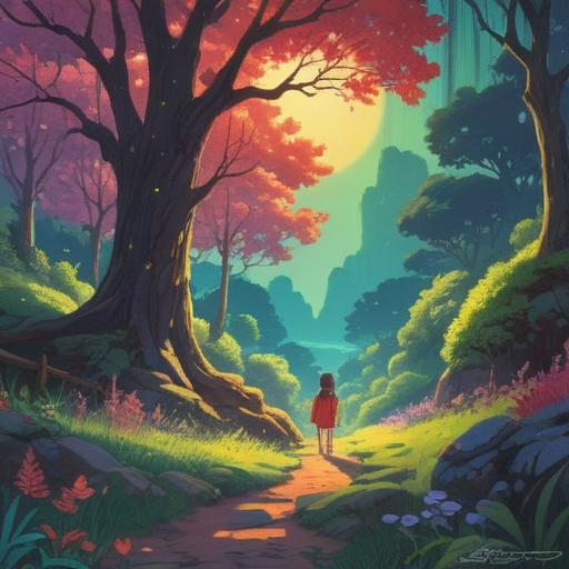 A spiritual illustration representing the positive signs of material desires, a serene landscape with vibrant colors, symbolic elements like light shining through trees, a person meditating surrounded by glowing objects signifying abundance, detailed textures and patterns, a harmonious atmosphere, insightful and uplifting mood, 4k