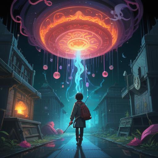 A captivating illustration illustrating the theme of spiritual signs when losing objects, mystical symbols floating in the air, a serene and mysterious atmosphere, a person searching for a lost item, surrounded by ethereal light, subtle hints of guiding spirits, an intricate and detailed background of a cozy room, warm and inviting colors, 4k