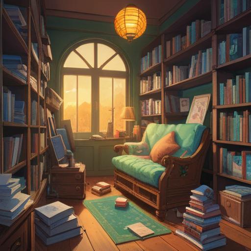 A visually organized scene of various items being collected and compiled, showcasing a diverse array of objects like books, papers, and digital devices, depicting the concept of summarizing information, bright and engaging colors, dynamic composition, informative atmosphere, clear representation of organization and efficiency, 4k