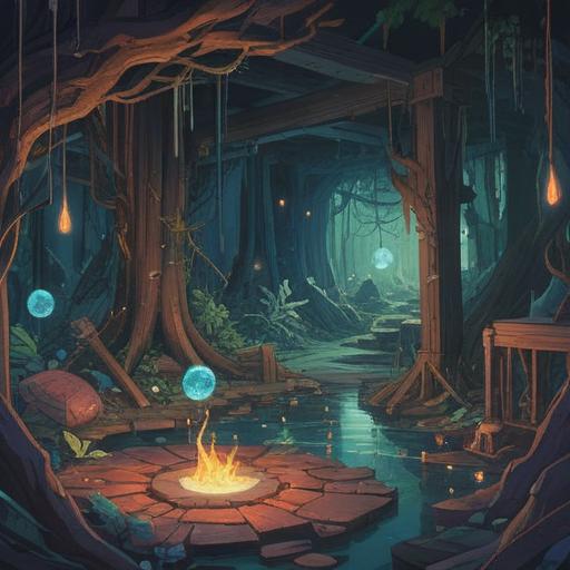 A mystical scene depicting broken objects in various stages, symbolic of change, ethereal light illuminating fragments, abstract representations of spiritual signs, serene background with floating particles, a sense of urgency and reflection, vibrant color contrasts, intriguing composition, 4k