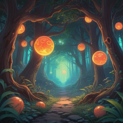 A mystical scene depicting an ethereal presence when objects are lost, soft glowing orbs symbolizing guidance, serene forest background with dappled sunlight, gentle breeze moving the leaves, an aura of tranquility, mysterious yet comforting atmosphere, the realization of finding oneself amidst chaos, 4k