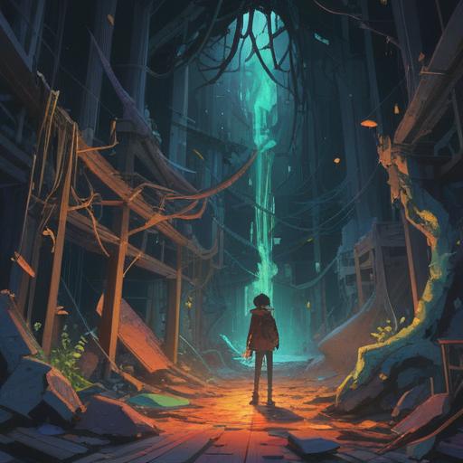 A serene and introspective scene, depicting the symbolic act of a fragile object shattering into pieces, each fragment representing the release of energy, ethereal light emanating from the shards, surrounded by a tranquil landscape, soft pastels blending harmoniously, evoking feelings of loss and transformation, spiritual symbolism, 4k