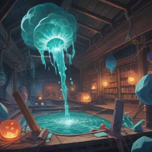 A serene illustration depicting the spiritual significance of broken objects, ethereal ambiance, objects shattering in slow motion, mystical energy surrounding fragments, reflections of inner turmoil, vibrant light illuminating shattered pieces, symbolic representation of transformation and release, tranquil color palette, harmonious composition, 4k