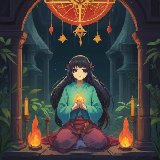 A mystical talisman glowing softly, surrounded by ethereal light, depicting harmony and balance, adorned with ancient symbols, set in a serene landscape, gentle breeze, calming presence, representing hope and luck, 4k