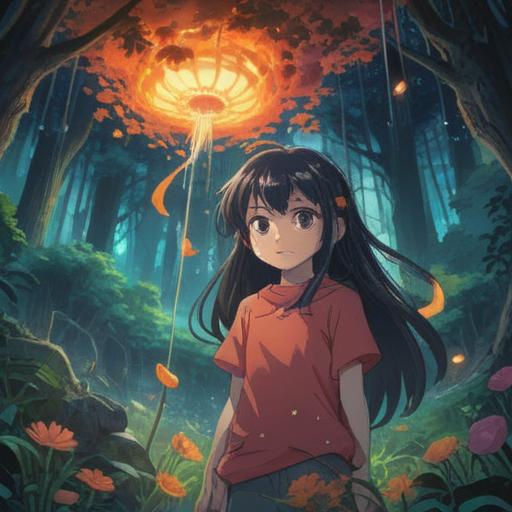 A serene scene depicting objects gently toppling over, symbolizing a spiritual transition, soft ethereal light, surrounded by nature, hints of mystical energy, calm atmosphere, positive vibrations, gentle movement, 4k