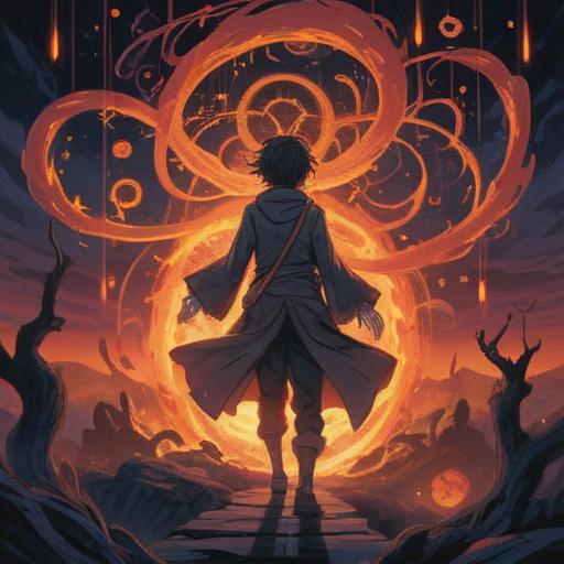 A dark and mysterious illustration, featuring a shadowy figure with a cunning smile, surrounded by swirling energies and ethereal symbols, representing hidden intentions and manipulation, set in a surreal forest with haunting light, contrasting elements of beauty and deception, a mystical atmosphere, exploring the duality of human nature, 4k