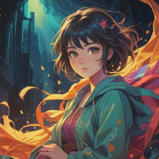 A spiritual illustration depicting the moment when clothes tear, symbolizing transformation and renewal, ethereal light shining through the fabric, abstract representations of energy and change, surreal background blending nature and mysticism, emotional expression on the character's face, 4k