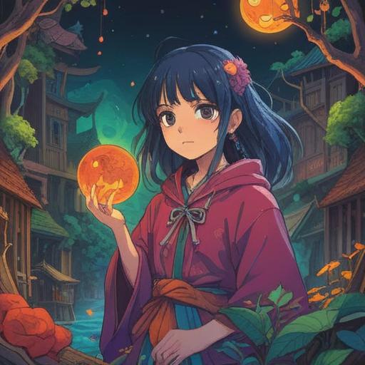 A spiritual-themed illustration depicting clothing stained with vibrant colors, symbolic of personal growth and transformation, a serene atmosphere, contrast between chaos and peace, layered textures, elements of nature intertwined, a figure in meditation surrounded by colorful splashes, meaningful symbolism, 4k