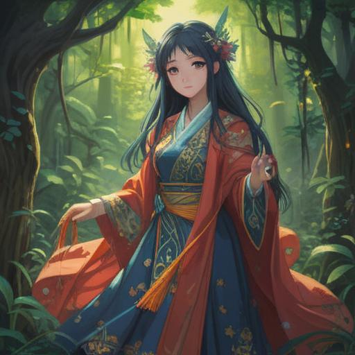 A serene and mystical illustration depicting the spiritual significance of receiving clothes, a gentle figure receiving a beautifully crafted garment from nature, surrounded by ethereal light, symbolic elements like flowing fabrics and warm colors, sense of gratitude and connection, tranquil atmosphere, 4k