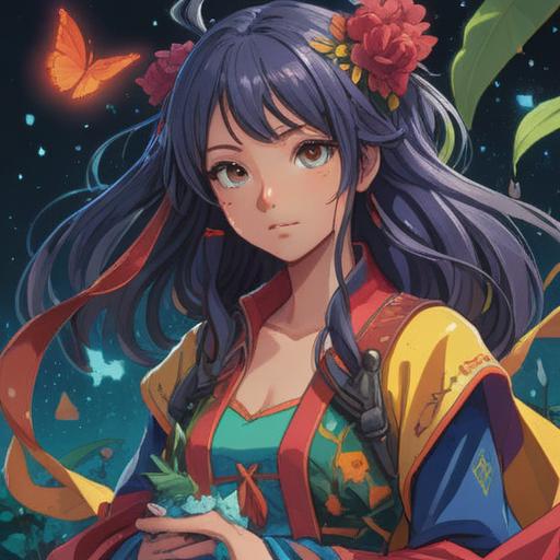 A spiritual transformation depicted through changing clothing styles, vibrant colors symbolizing growth, diverse outfits representing different phases of life, characters expressing freedom and self-discovery, ethereal background with flowing elements, uplifting and positive energy, 4k