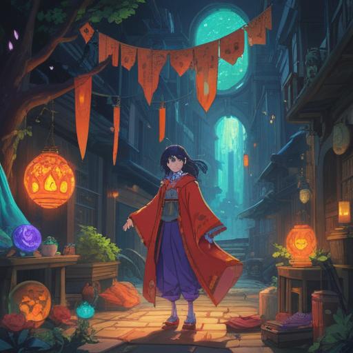 A vibrant and uplifting spiritual scene, showcasing a person surrounded by various beautiful clothes, a glowing aura emanating from the clothing, symbols of good fortune and positivity in the background, soft light illuminating the figure, a sense of yearning and joy, harmonious colors reflecting inner peace, intricate patterns on the fabrics, 4k