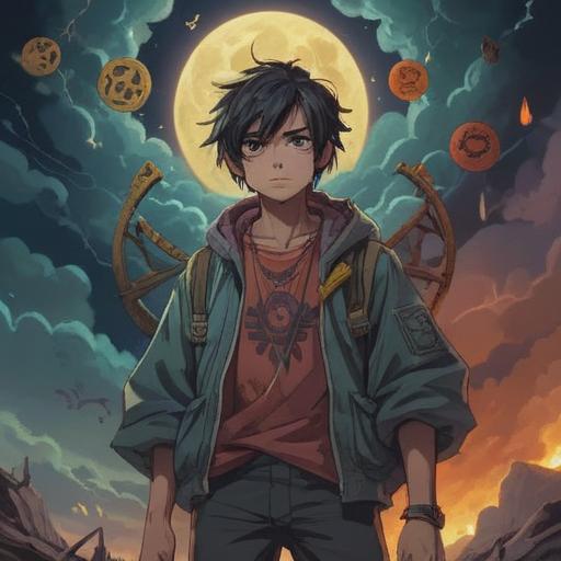 A mystical illustration depicting a person surrounded by ominous spiritual symbols, faded clothing that appears ill-fitting, dark clouds looming overhead, an expression of concern or realization on their face, ethereal lights flickering in the background, vibrant colors contrasting with dark elements, capturing the essence of spiritual warning signs, 4k