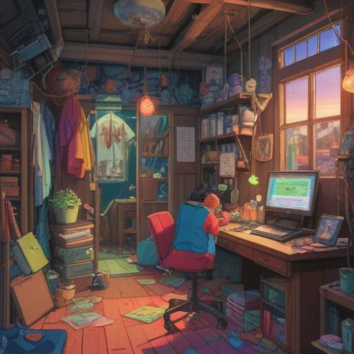 A vibrant and playful illustration capturing the joy of dressing up, colorful outfits playfully overlapping, creative layering ideas, happy expressions on diverse characters, a sunny park setting filled with laughter, accessories enhancing the fun, whimsical background elements like balloons and flowers, cheerful atmosphere, 4k