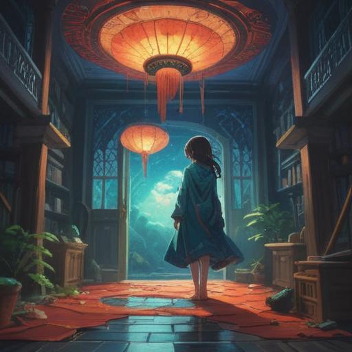 A captivating scene illustrating the moment one desires new clothes, hidden spiritual signs around, ethereal light shining through, intricate patterns symbolizing intuition, a person reflecting on their needs, surrounded by vibrant fabrics and textures, serene atmosphere, mystical elements, soft glow, 4k