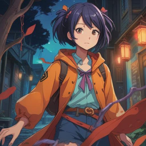 A whimsical illustration of a person wearing clothes that are reversed front to back, vibrant colors, showcasing a sense of fun and luck, surrounded by lucky items like four-leaf clovers and horseshoes, playful and cheerful atmosphere, detailed textures, enchanting background, 4k