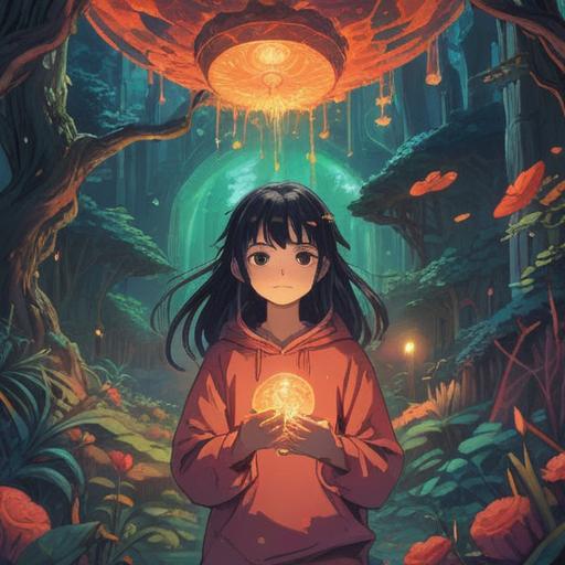 A serene illustration of a person surrounded by a protective aura, symbolizing good health and immunity, with vibrant energy radiating around them, set in a tranquil nature scene, soft sunlight filtering through leaves, peaceful expression, harmonious colors, interconnectedness with nature, emphasizing spiritual well-being, 4k