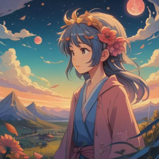 A serene landscape representing the Age of Wind, ethereal elements infused with currency symbols, gentle breezes swirling paper bills, luminous skies reflecting financial abundance, interconnectedness and spirituality depicted through flowing lines, harmonious colors blending nature and wealth, tranquil atmosphere, symbolic representation of prosperity and enlightenment, 4k