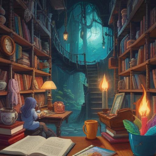 A visually cohesive collection of diverse objects neatly arranged, colorful stationery items, books stacked by theme, a cup of coffee beside a laptop, a cozy workspace atmosphere, organized papers displaying charts and notes, clarity and focus, inviting ambiance, high contrast, 4k