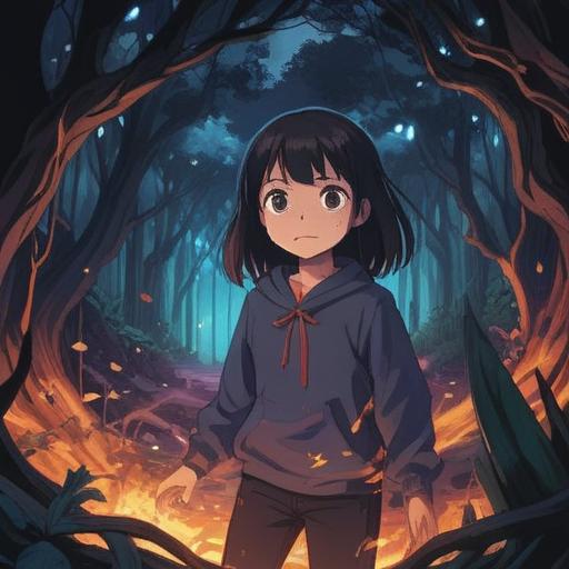 A thought-provoking illustration depicting a young person experiencing intense emotions, shadowy figures representing inner conflict, vibrant colors contrasting with dark tones, symbolic elements like broken chains and flickering lights, ethereal atmosphere, subtle hints of spiritual signs, reflective expression, surreal landscape, 4k