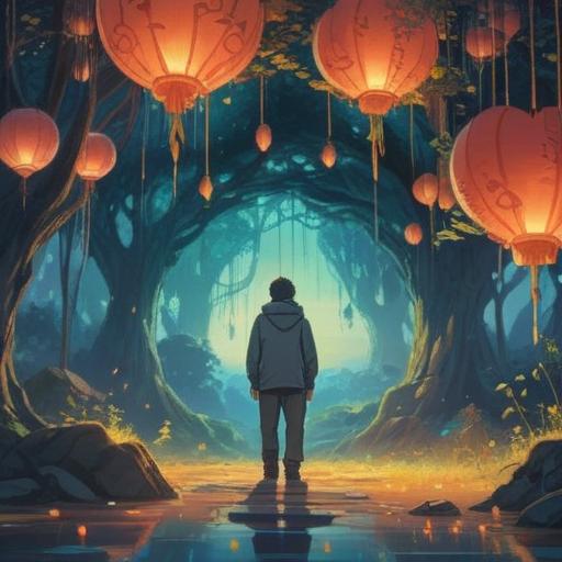 A serene and contemplative scene, a father figure surrounded by ethereal light, symbolic representations of love and loss, gentle spirits embracing, a tranquil landscape with soft, swirling mist, deep emotional resonance, soul connection, 4k