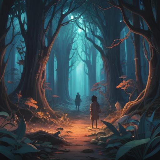 A mystical representation of the true meaning of being feared in spirituality, shadowy figures lurking in an ethereal forest, a haunting aura surrounding them, symbols of ancient wisdom in the background, contrasting light and darkness, an atmosphere of eerie tranquility, capturing the dual nature of fear and enlightenment, 4k