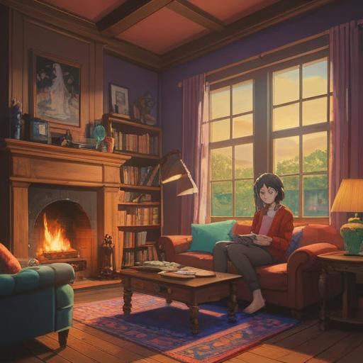 A couple arguing in a cozy living room, soft evening light filtering through the window, tension in the air but a hint of warmth, a glowing aura around them symbolizing spiritual growth, objects around them representing harmony and love, 4k